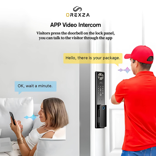 Orexza S02 3D Face Scan Smart Lock - Black
