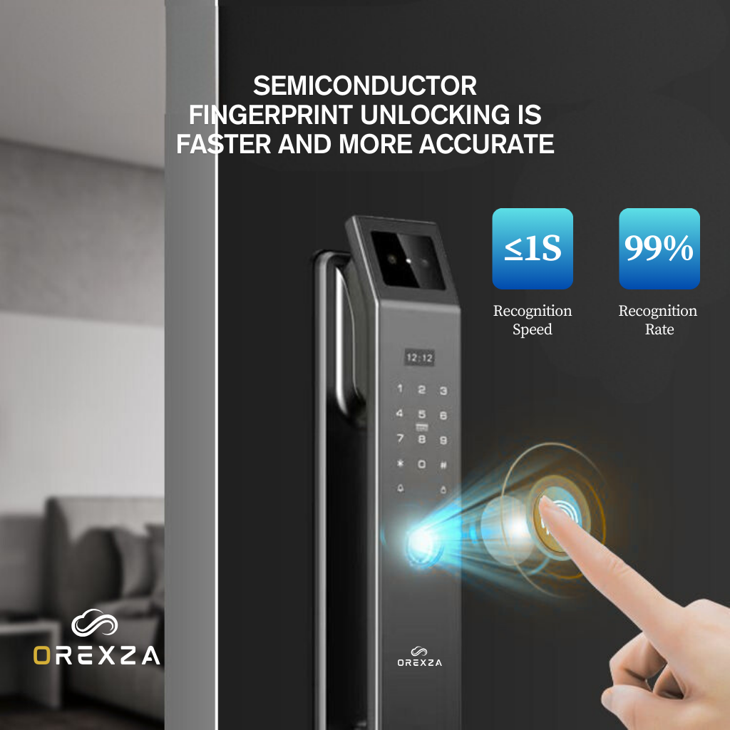 Orexza A26 3D Biometrics Smart Lock - Sliver Black
